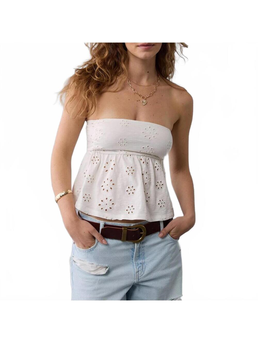 AE Sunchaser Knit Babydoll Tube Top American Eagle NWT Small